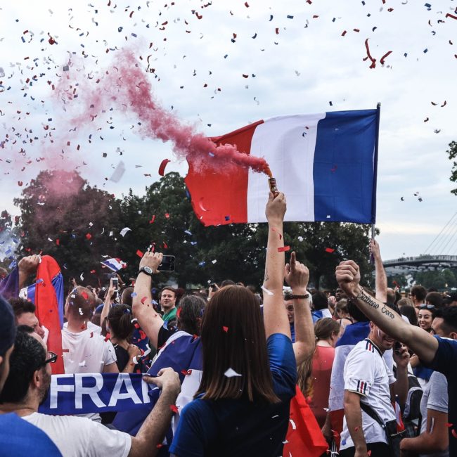 Enthusiastic French fans: Vive la France!