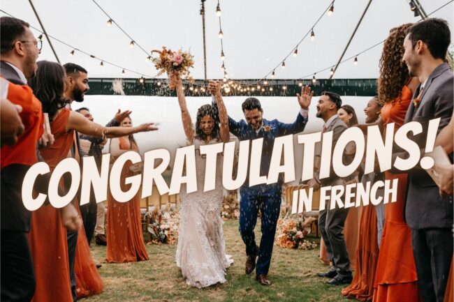 Congratulations in French