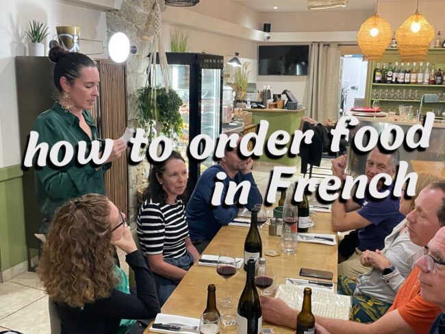 How to order food in French